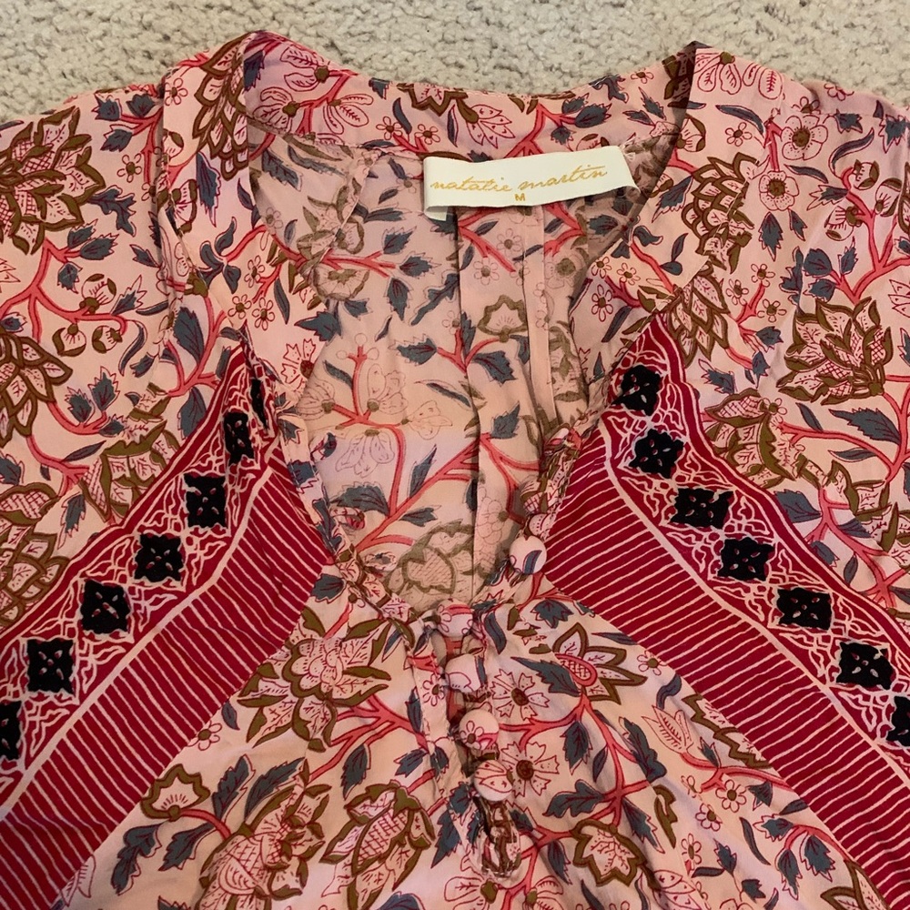 Natalie Martin Pink Fiori Maxi Dress Size M